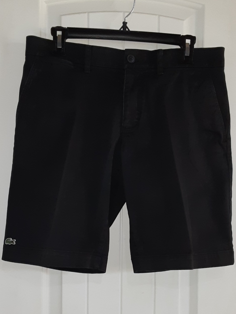 Lacoste Slim Fit Black Chino Shorts Men's Size US 32 (FR 40) Stretch Twill